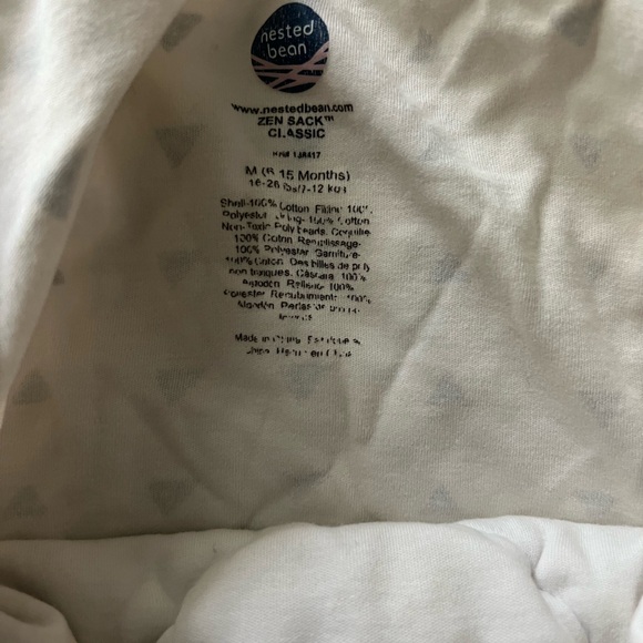 Nested Bean Cream Sleep Sack with Triangle Design - Picture 3 of 4
